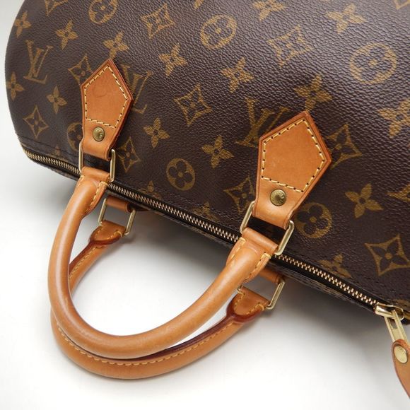 Louis Vuitton Monogram Speedy 30 Handbag Brown - Picture 6 of 8